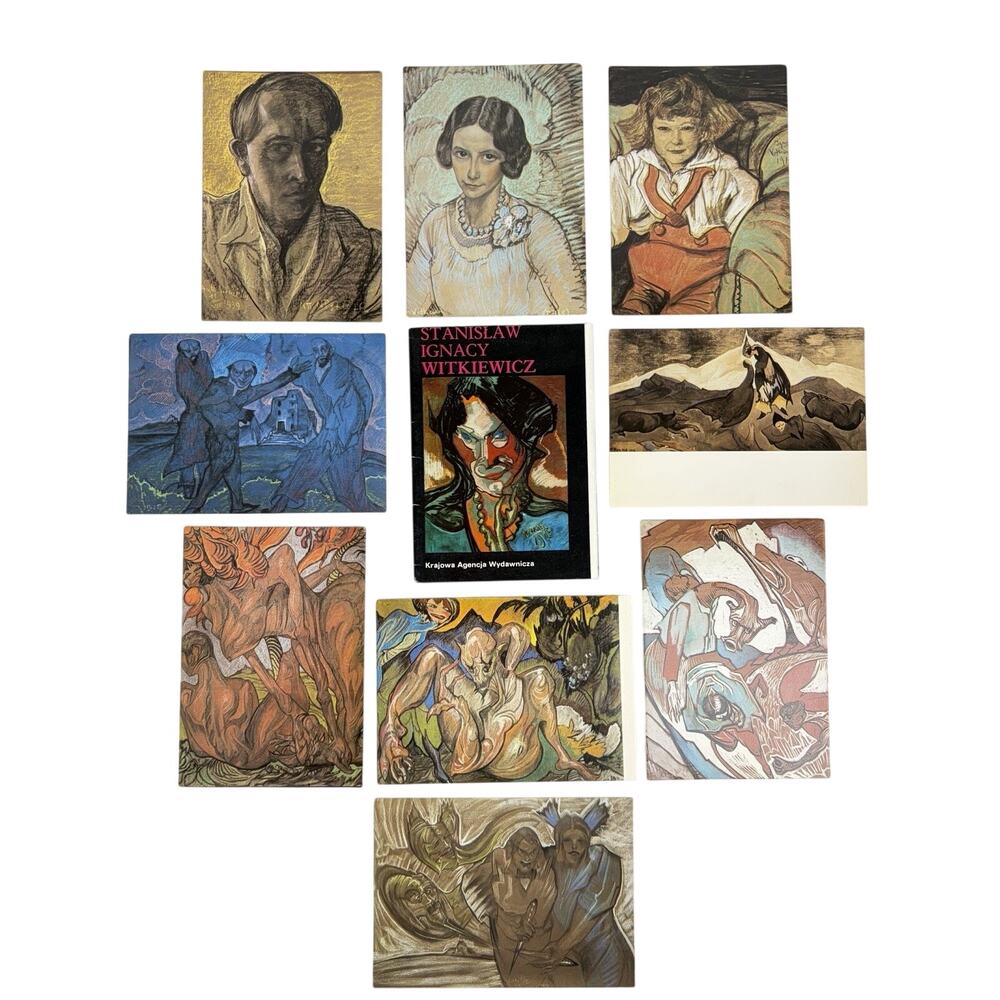 Witkacy Postcard Portfolio Set Of 9 Stanislaw Ignacy Witkiewicz Vintage 1979 - Picture 3 of 9
